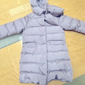 Girl il gufo violet down jacket with hood size 6y